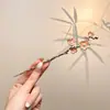Pasador de Sándalo Negro para Mujer, Accesorio para el Cabello Fresco y Elegante, Pasador de Flor de Magnolia, Adorno para el Cabello Estilo Antiguo Qipao, Pasador Diario para Peinados Recogidos
