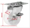 Venta Directa de Fábrica Rueda Giratoria Ligera 1.0 pulgada-3 pulgadas Muebles Rueda Blanca de PP Estante de Almacenamiento Rueda Silenciosa Rueda para Estante Industrial