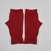 Guantes de cachemira retorcida de cinco dedos expuestos cálidos a prueba de frío para escribir montar a caballo de medio dedo guantes de lana tejidos jacquard lana moda