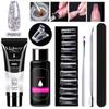 Set de pegamento para extensión de uñas de cristal para manicura de 7 piezas transfronterizo, herramientas para manicura de cabello lacio listas de fábrica