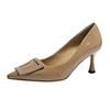 Tacones Altos para Mujer 2025 Otoño Nuevo Punta Afilada Tacones de Aguja Elegantes Zapatos de Salón para Dama Cuero Suave Zapatos Profesionales para Mujer