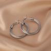 Brincos Grandes de Prata 925 para Mulheres, Brincos de Luxo Leve e Sofisticados com Senso de Design, Brincos de Argola de Nicho, Brincos Pendentes Exagerados, Brincos de Argola Simples