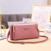 Lonny 2022 nova bolsa para celular feminina padrão de lichia estilo coreano bolsa crossbody de grande capacidade moda carteira horizontal com zíper
