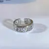 Anillo Abierto Ajustable de Diamante Brillante Planeta Estilo Hip-Hop Chica Caliente Dulce Anillo para Dedo Índice de Moda de Lujo Ligero de Alta Gama para Mujer