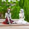 Halloween Transfronterizo Nuevo Producto Resina Chat Calavera Chica Juego de Dos Macetas para Jardín Exterior Decoraciones de Escritorio para Balcón