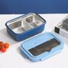 Lancheira de compartimento de estilo nórdico PP lancheira de alimentos leves caixa de frutas selada lancheira de aço inoxidável 304 com talheres