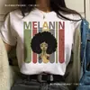 Serie Europea y Americana 2023 Nueva Moda Niñas Africanas Estampado Sencillo Camiseta de Cuello Redondo para Hombres y Mujeres Europeos y Americanos