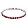 Europeu e Americano Transfronteiriço Douyin Live Fornecimento Moda Luxo Leve Pulseira de Zircônia 4mm Pulseira Tennis Masculina e Feminina Joias Atacado