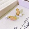 Nuevos Aretes de Aguja de Plata 925 de Piedra Natural para Primavera y Verano para Mujer, Aretes de Lujo Jelly de Alta Gama que No se Desvanecen