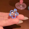 Anillo liso elegante y minimalista para el dedo índice, popular entre las influencers femeninas, anillo hueco de lujo ligero, anillo de lazo de estilo coreano de nicho