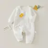 Body de algodón puro Clase A con mariposas para bebé Mono de primavera y otoño para bebé Mono cálido acolchado para recién nacido Costura sin costuras