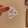 Pendientes Franceses Simples de Plata Mate con Diseño de Flor Niche de Gama Alta para Mujer Frescos y Dulces Elegantes Personalizados