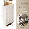 Zapatero abatible ultrafino para apartamentos pequeños, estilo crema, mueble de entrada de gran capacidad, zapatero de fácil montaje