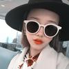 Nuevas Gafas de Sol Retro de Marco Redondo Pequeño Gafas de Marco Pequeño de Color Té con Leche de Moda ins Mujer Celebridad en Línea Gafas de Sol Tiktok