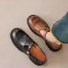 En stock mocasines de mujer para otoño 2026 con hebilla de tira en T, tallas 35-46