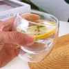 Venta al por mayor de fábrica Taza Simple de Doble Capa Transparente Aislante Térmico Anti-quemaduras para el Hogar Taza para Leche Café Jugo Taza de Vidrio de Borosilicato Alto