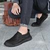 Sapatos de Couro Masculinos 2023 Business Casual Couro Genuíno Slip-On Sola Macia Leve Antiderrapante Couro de Vaca de Primeira Camada Sapatos Masculinos Pai Couro Macio