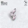 Pendientes de botón de aleación de titanio G23 con triple hoja de marquise y circonita, pendiente de botón para cartílago de la oreja de aleación de titanio F136 con rosca de 0.9 mm, joyería para piercing de labio
