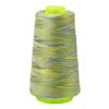 402 Linha Colorida/Linha de Costura Colorida 3000 Jardas Linha Degradê Linha Arco-Íris Cone de Linha para Costura Manual Doméstica