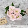 Buquê de Crisântemos Artificiais, Arranjo de Flores Artificiais, Flores de Seda, Flores Artificiais de Plástico, Decoração de Luxo para Sala de Estar, Arranjo de Flores para Casamento