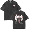 [Lavado Transfronterizo] Camiseta Lavada Glory Moda de Verano para Hombres y Mujeres Cruz