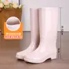 Botas de Chuva para Mulheres, Botas de Chuva de Cano Curto com Pelúcia, Botas de Água Antiderrapantes de Cano Médio e Alto, Galochas de Cano Baixo e Boca Rasa, Sapatos de Borracha para Trabalho