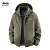 Jeep spirit Outono/Inverno Jaqueta Casaco 100% Algodão Masculino Espessado Simples Casual Roupas de Algodão Soltas Tamanho Plus Roupas de Algodão