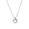 Collar con anillo giratorio de plata de ley 925 para mujer, cadena de clavícula con anillo Sense Mobius de alta gama, joyería moderna