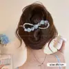 Pinza grande para el pelo estilo coreano, pinza de pico de pato, pinza para el pelo sin dolor, accesorio para el pelo de lazo y flor, pinza para el pelo de felpa para otoño/invierno, adorno para el pelo
