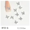 Nova Arte de Unhas Tendência Borboleta Acessórios Dourados Luxo Leve Tridimensional Versátil Laço Metal Folha de Ouro Decoração de Unhas