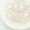 Resaltado UV Galvanizado Gelatina Imitación Ojo de Gato Resina Redondas Perlas Perlas Hechas a Mano DIY Cadena de Mano Cadena de Teléfono Móvil Accesorios
