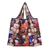 Bolsa de Compras Grande Capacidade Prática Espessada Dobrável Feminina para Supermercado Ecológica Atacado Casual Conveniente Bolsa de Ombro