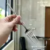 Acero Inoxidable 304 Patrón Martillado de Alto Valor Cuchillería Occidental Cuchillo Tenedor Cuchara Lujo Ligero Estilo Europeo Cuchara Doméstica Lujo Ligero Estilo Europeo Cintura Delgada