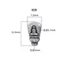 Buda Sin Forma Estilo Tíbet Plata de Ley 925 Pieza Única Cabeza de Buda de Tres Vías Hecho a Mano DIY Juguete Cultural Accesorios Accesorios para Pulsera de 8 mm