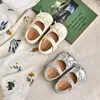 2025 Sapatos de Princesa com Laço para Meninas Prata Sapatos de Bebê para Menina Sola Macia Sapatos para Bebê Sapatos de Couro Infantil Crianças