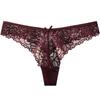 Calcinha Fio Dental Sexy Transfronteiriça Feminina Renda Europeia e Americana Quente Transparente Japonesa Sem Marca Esportiva Fitness T-pants Feminino