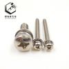 Tornillo de acero inoxidable 304, tornillo de cabeza redonda combinado GB9074.4, tornillo de cabeza plana combinado M5-M6, suministro de fábrica