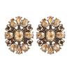 Brincos geométricos de liga metálica com diamantes estilo retrô da moda europeia e americana para mulheres, tendência de festa, alta qualidade, temperamento, brincos exagerados, atacado