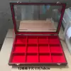 Caja Negra a Prueba de Polvo con 18 Compartimentos para Joyas, Collares, Anillos, Pendientes, Pulseras y Artículos de Colección, con Tapa
