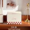Caja de bollos, galletas, macarrones, bagels y fideos, caja de embalaje para el té de la tarde