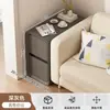 Mesita de Noche Ultraestrecha, Gabinete de Almacenamiento Simple, Gabinete Estrecho para Espacios Pequeños en el Dormitorio con Cajones de Madera Maciza, Estante Pequeño Creativo para Mesita de Noche