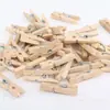 Clips de madera para manualidades color madera natural, clips de almacenamiento, clips de madera pequeños, clips para fotos, pinzas de madera para ropa del hogar, manualidades de madera