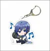 Llaveros de Hatsune Future Accesorios Acrílico Marca Canción de Patrulla Colgante de Espejo y Campana Adornos de Animación