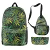 Estojo Lápis Mochila Desenho Direto da Fábrica Grande Capacidade Mochila Casual para Alunos do Ensino Fundamental e Médio Conjunto de Três Peças em Estoque