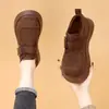 Zapatos Birkenstock de Suela Gruesa para Mujer 2026 Otoño Nuevos Mocasines de Gamuza Simples Casuales Versátiles Antideslizantes para Mujeres Pequeñas