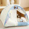 Nido para Gatos para Todas las Estaciones, Tienda de Dormir para Gatos, Villa para Gatos, Nido de Invierno para Perros, Suministros de Nido Semi-Cerrado para Mascotas al por Mayor