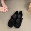 Sapatos Vermelhos Estilo Francês Sapatos de boca rasa Primavera e outono Feminino Novo Suave Estilo Fada Ballet Noite Flat Mary Jane Shoes