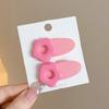 Pasador Dulce de Princesa Estilo Ins con Flequillo Lateral, Pinza para el Cabello Delicada y Versátil, Accesorio para el Cabello de Color Dopamina