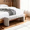 Banco de Diseñador Moderno Sencillo, Banco de Extremo de Cama de Lujo Ligero para Uso Doméstico, Banco Sofá Rayado, Banco para Entrada, Banco Largo para Casa de Huéspedes
