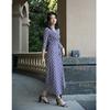 Vestido Estilo Coreano Estilo Celebridade, Vestido Longo com Decote V e Cintura de Amarração, Vestido Envelope Estampado Pg Dvf, Novo Modelo de Verão 2025